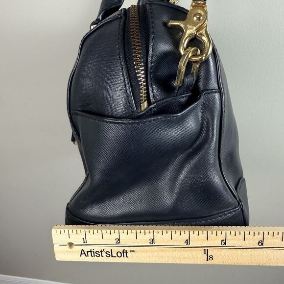 Tory Burch Black Robinson Saffiano Leather Satchel Handbag Purse **READ - Picture 15 of 16